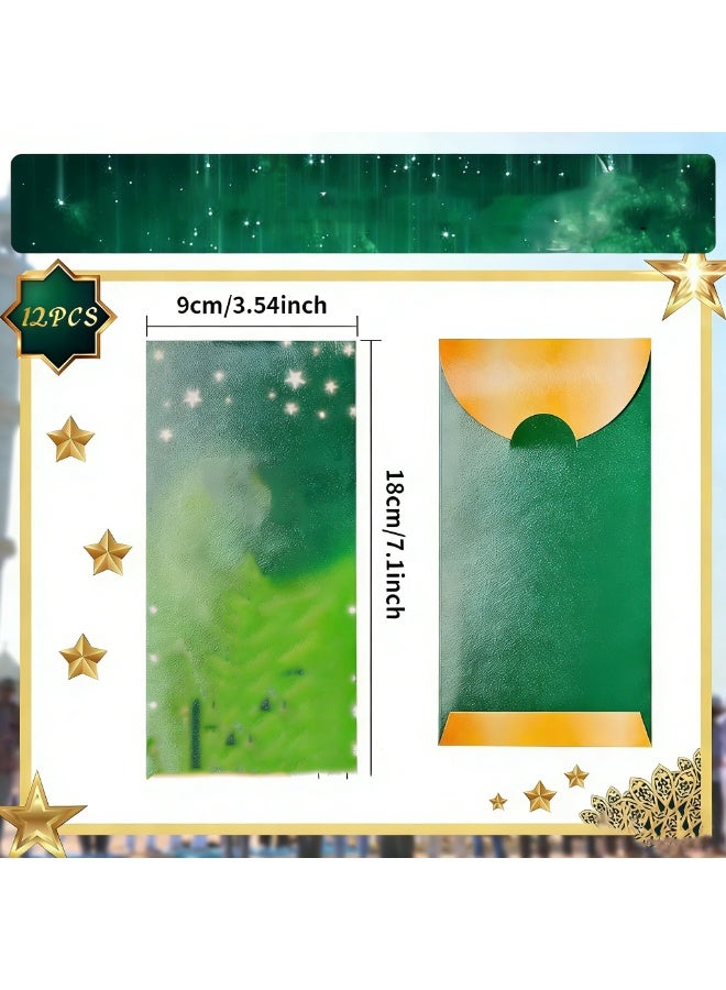 ChicAbode 12 piece festive auspicious red envelope set, 6.6x2.7 inch cash voucher storage bag, children's money storage decoration - Image 2